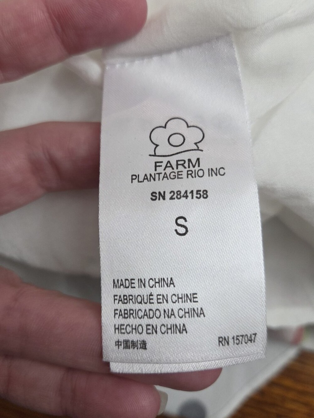 Farm Rio White Floral Polka Dot Maxi Dress Long Sleeve Womens Small Like New - Picture 12 of 15